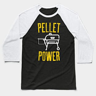 Pellet Power Design Gold White Baseball T-Shirt